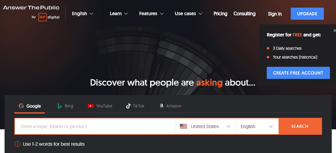 Free Keyword Research Tool AnswerThePublic
