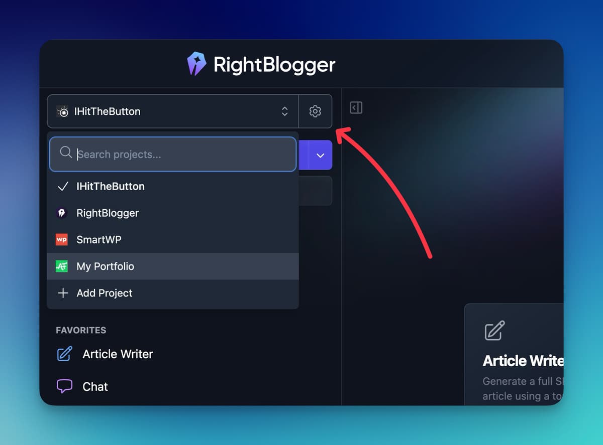 How to Use Projects in RightBlogger