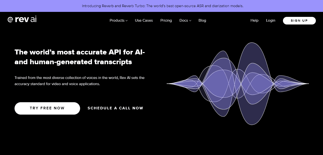 AI productivity tool RevAI, for AI transcriptions