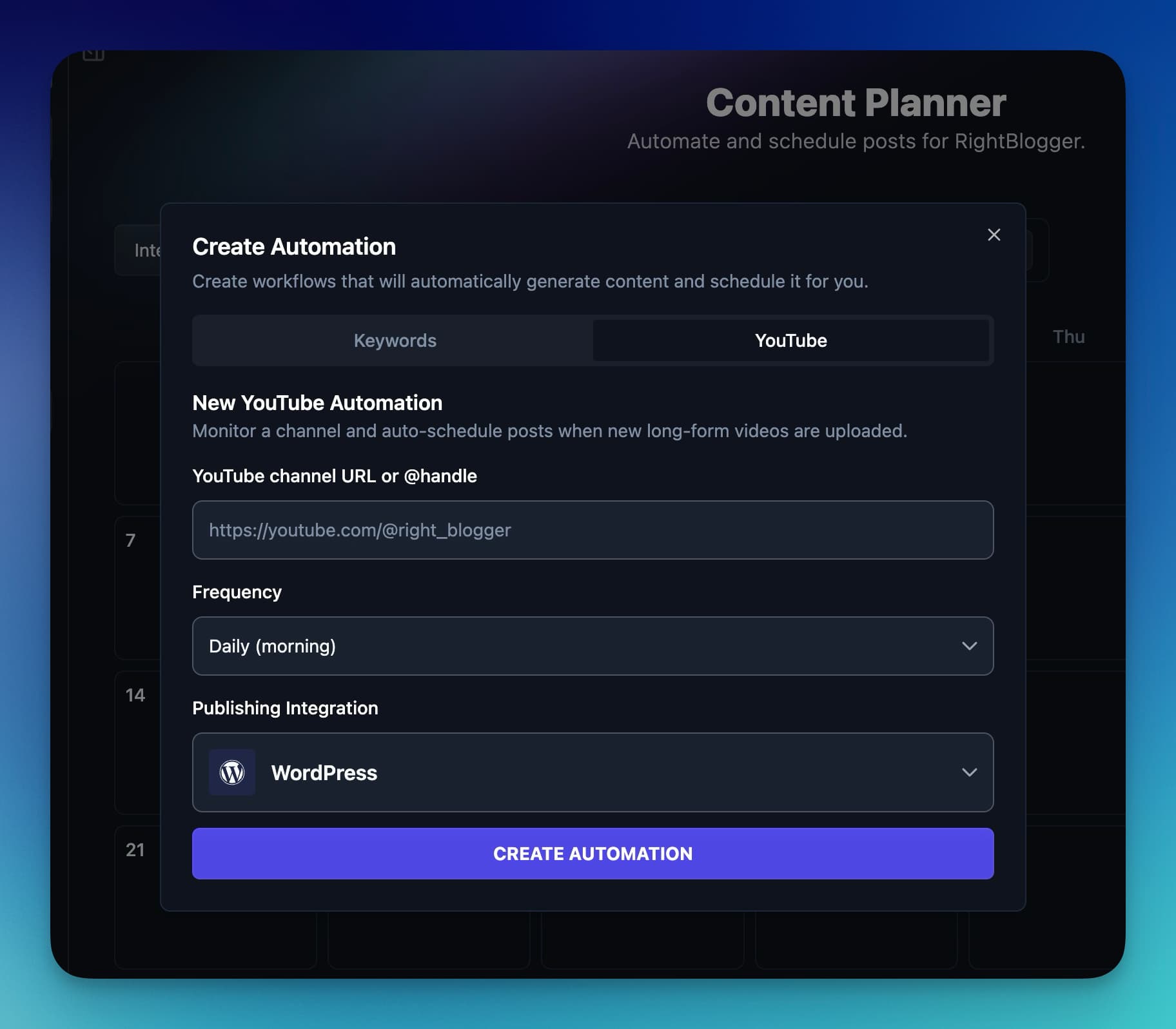 YouTube Automations screenshot