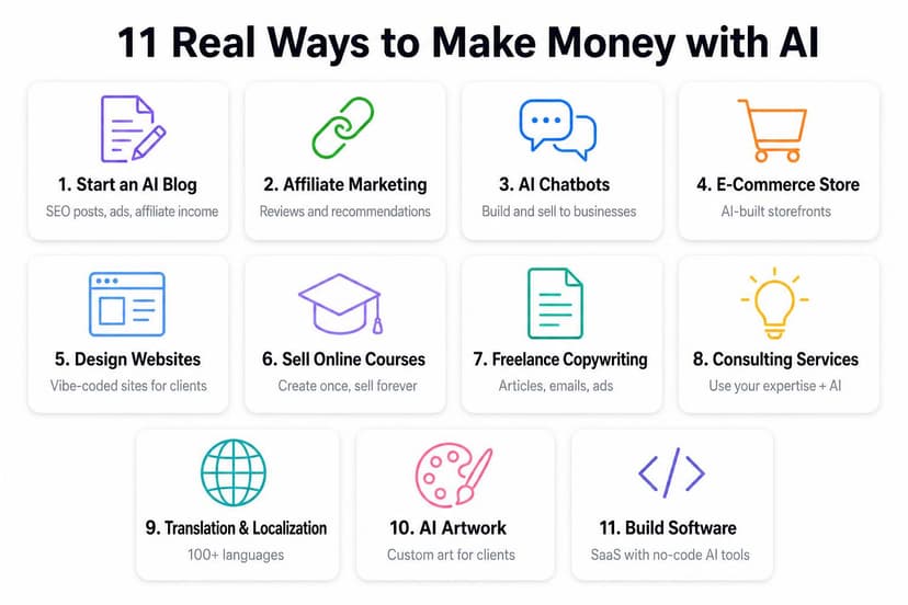 Make Money With AI in 2026: 11 Real Ways That Work