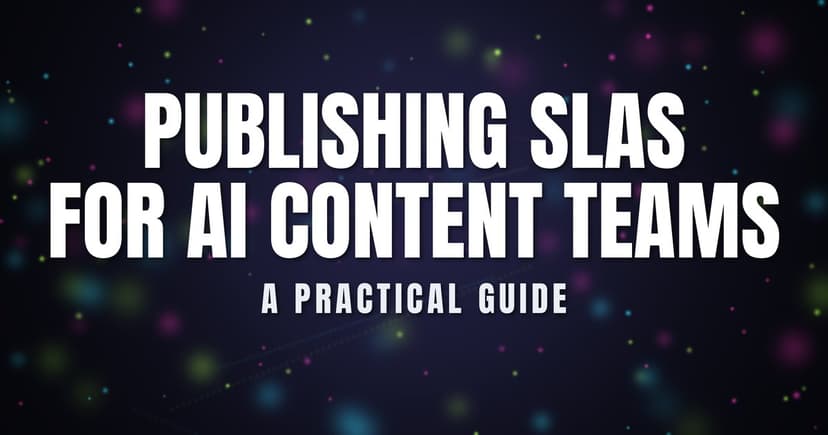 How to Set Publishing SLAs for AI Content Teams