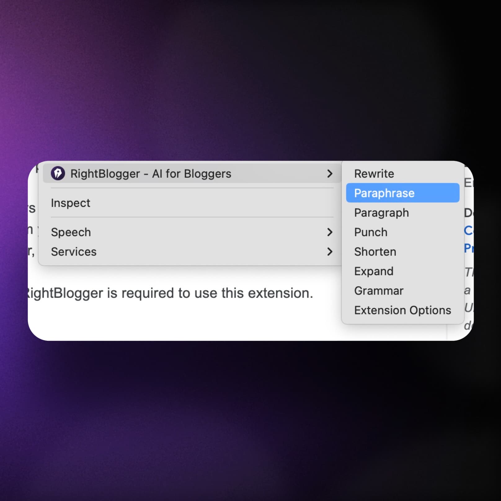 AI Writing, Anywhere Online screenshot