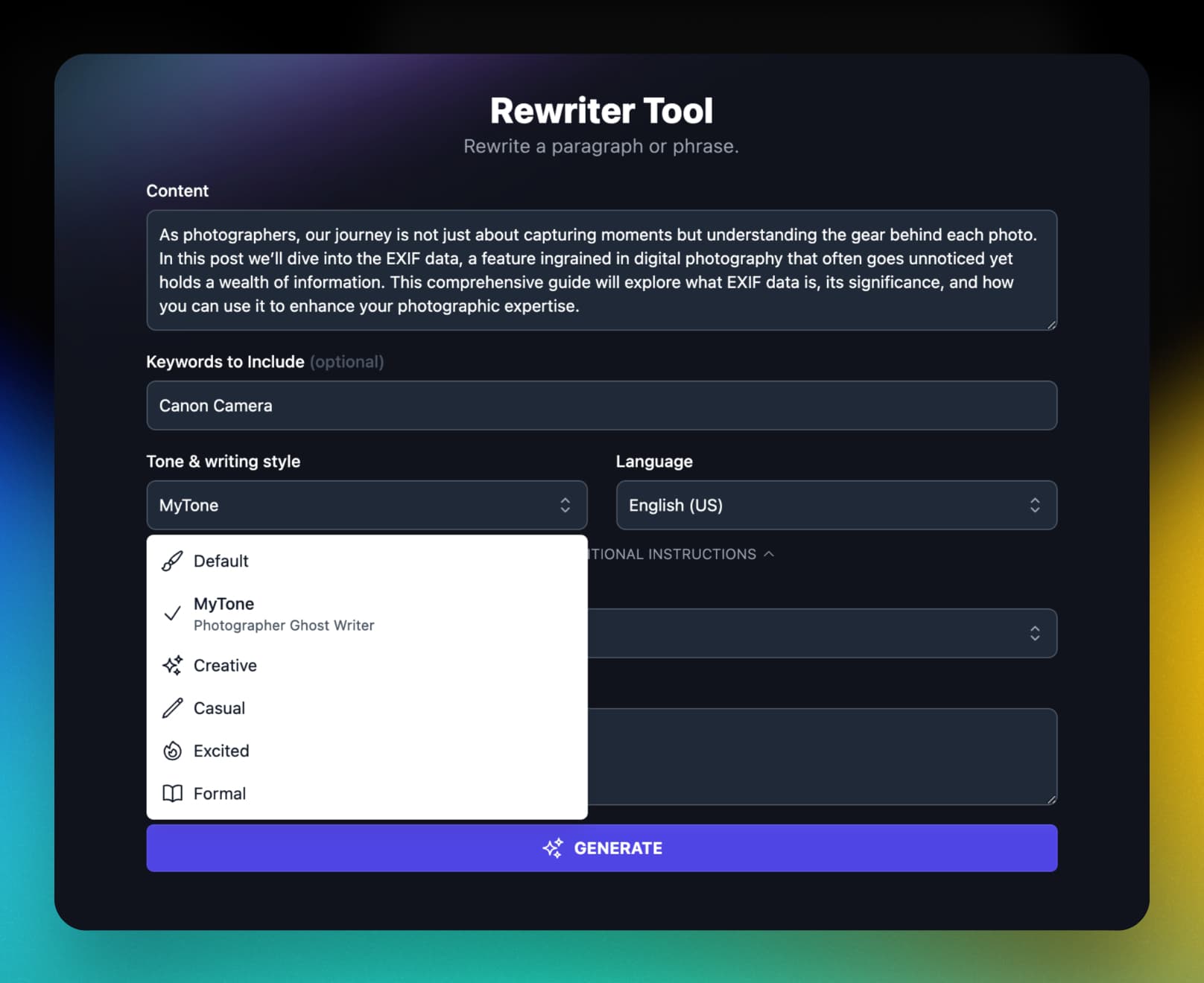 MyTone Voice Matching screenshot