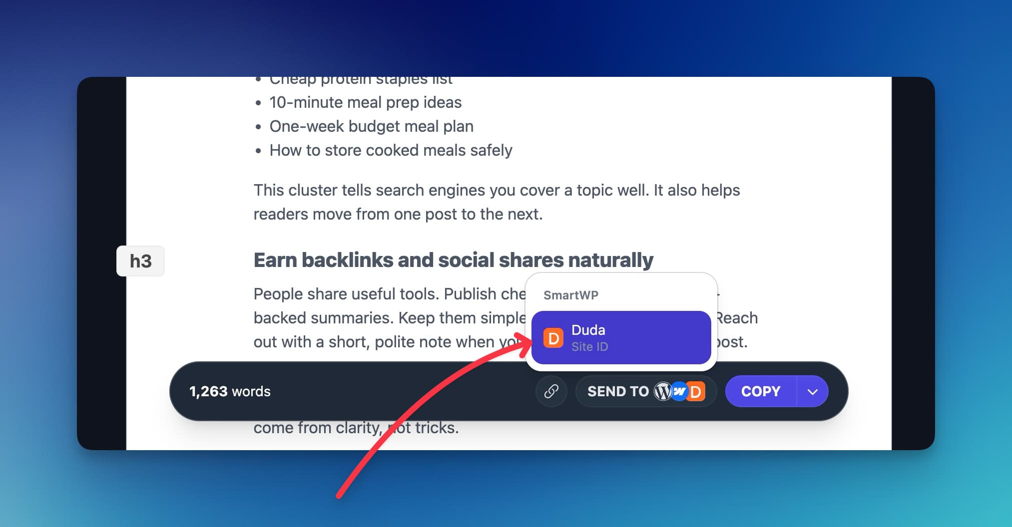 Streamlined Workflow screenshot