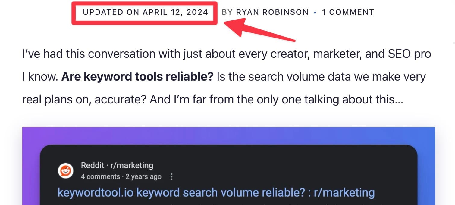 Updating Old Blog Posts (Screen Shot) Correcting Key Blogging Mistakes