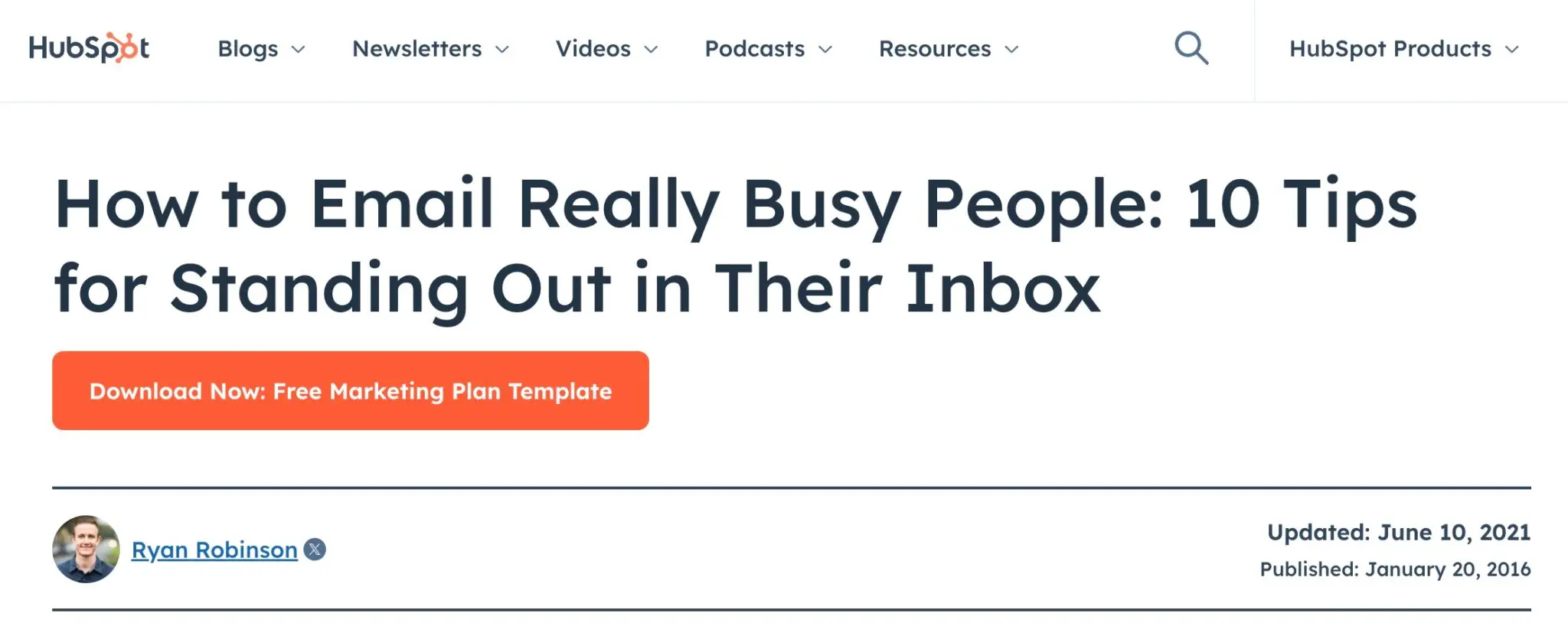 Example of a Guest Blog Post to Grow Your Audience (Screen Shot)