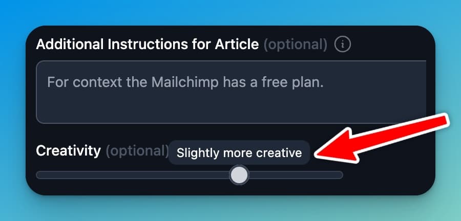 Creativity Slider RightBlogger Updates Summer 2024 Screen Shot