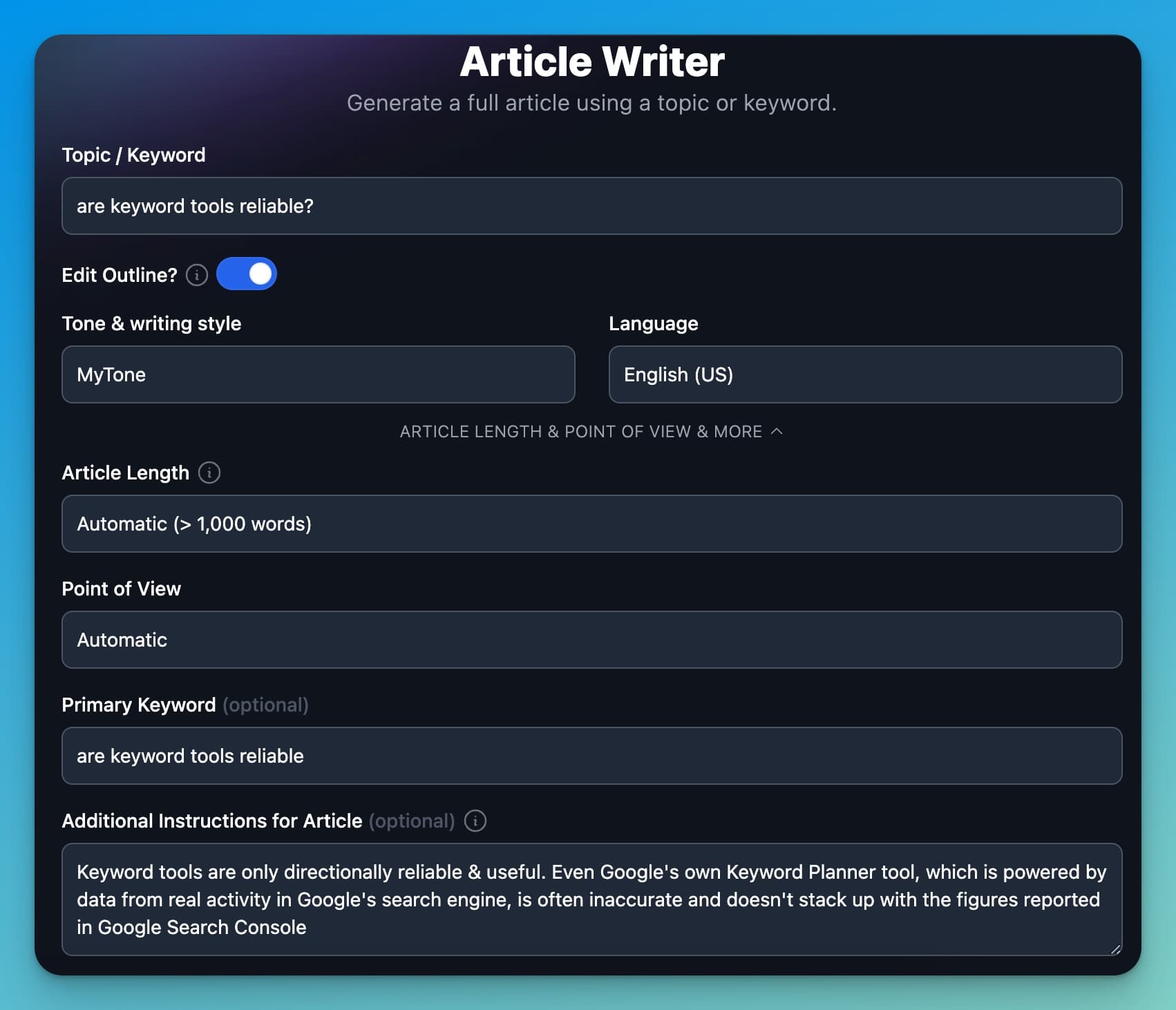 RightBlogger Blog Post First Draft for Getting a Google Featured Snippet (Example)