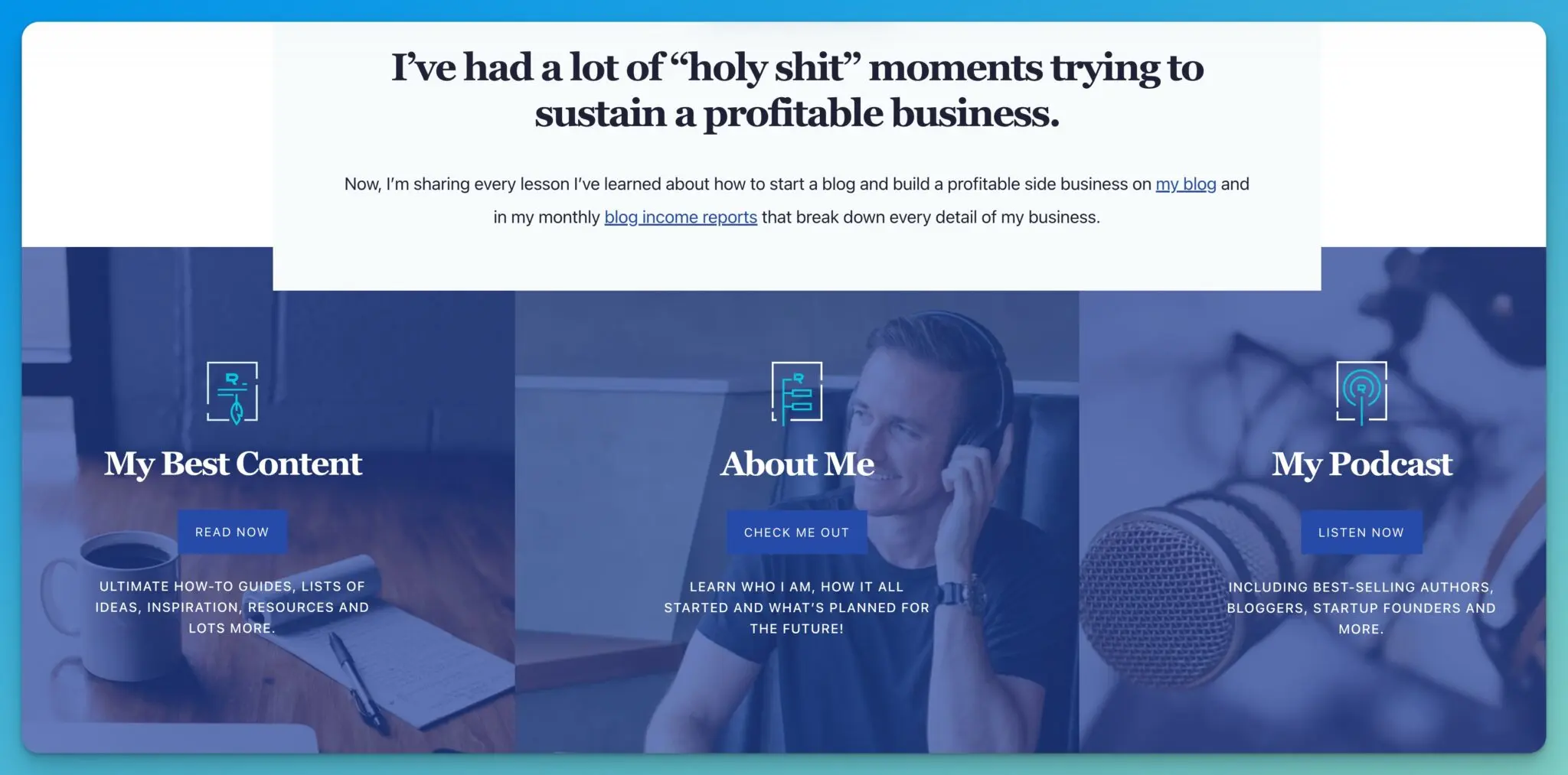 Ryan Robinson Bio Example (ryrob) Screen Shot