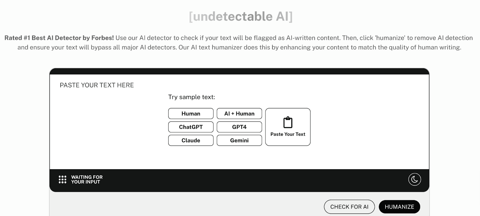Undetectable AI (for Marketing) Screen Shot