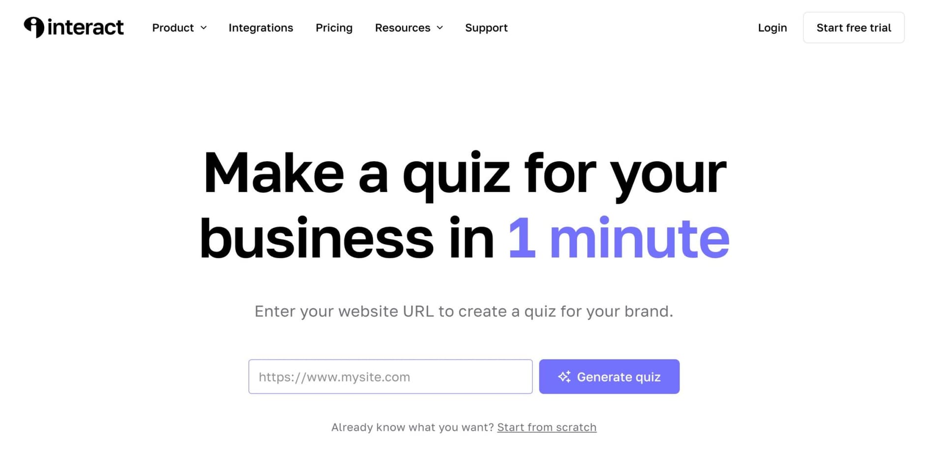Interact AI Quiz Maker Software (Screen Shot)