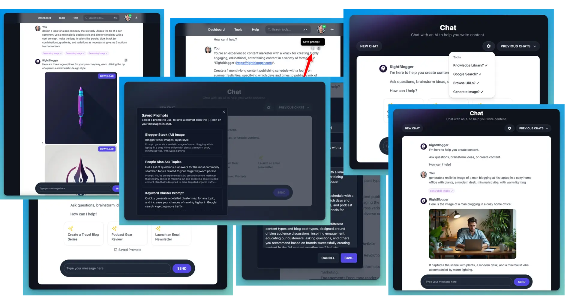 RightBlogger Chat Tool Supercharged AI Chat for Bloggers (Tool Uses Graphic)