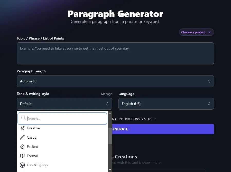 Choosing the right tone in RightBlogger
