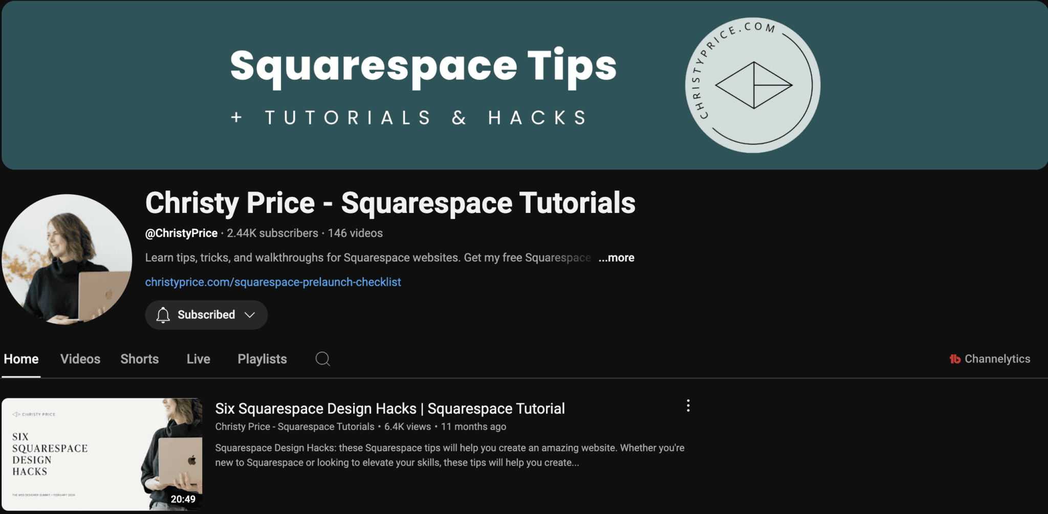 Christy Price Interview (YouTube Channel)