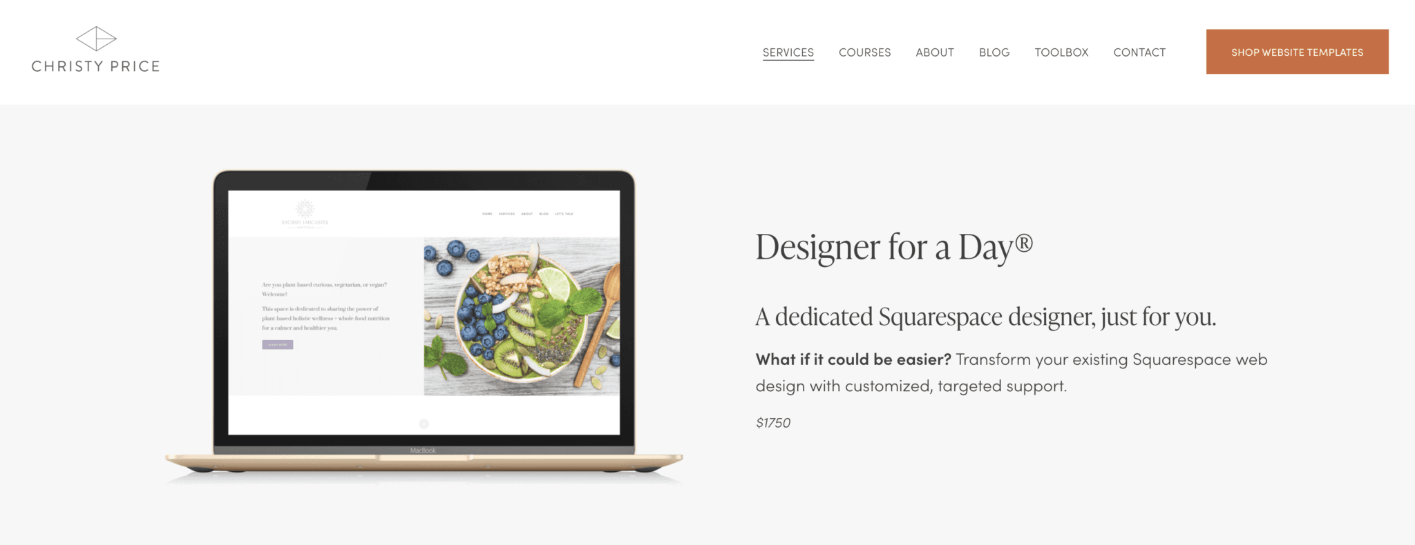Designer for a Day Christy Price Interview (Squarespace web designer)