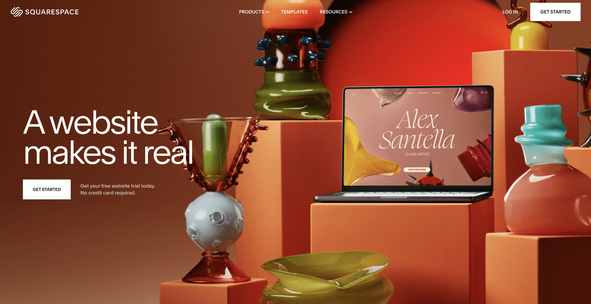 Squarespace website design example (homepage)