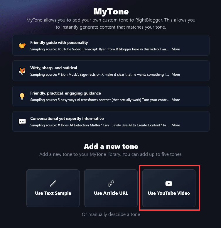 Creating a Custom MyTone Based on a YouTube Video Sample
