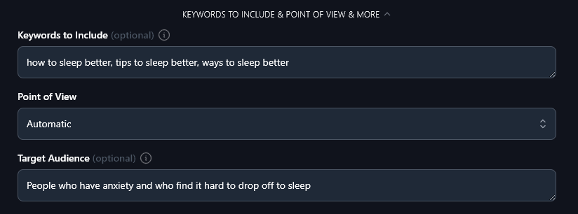 Giving the AI Information About Your Target Audience (to Take Into Account When Writing Your Description)