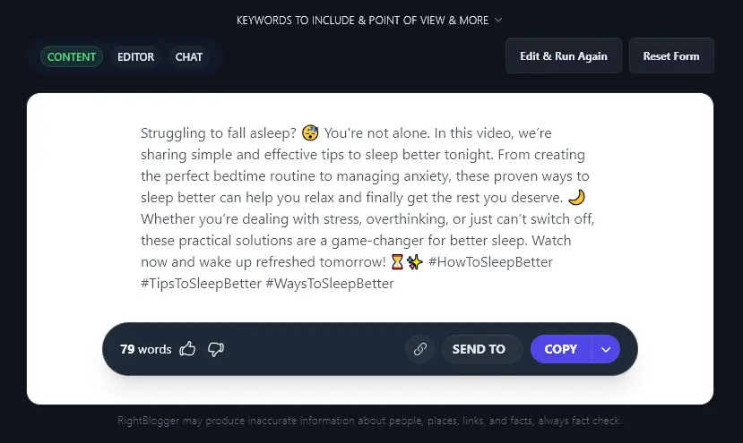 A Video Description That Incorporates the Additional Instructions to Use Emojis