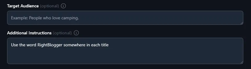 Adding Extra Instructions for the YouTube Video Title Generator Tool