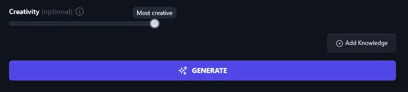 Adjusting the Creativity of the YouTube Video Title Generator