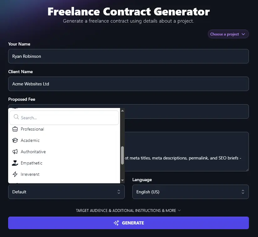 Choosing a Tone & Writing Style for Your Freelance Contract