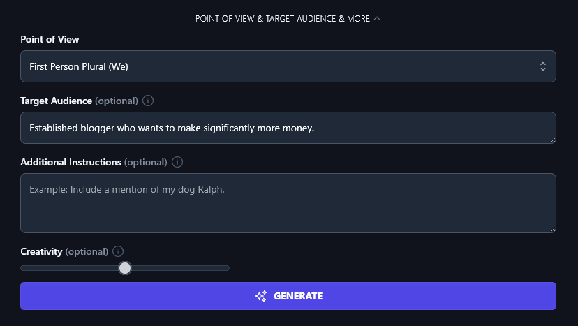 Telling the AI About Your Target Audience in the Freelance Proposal Generator