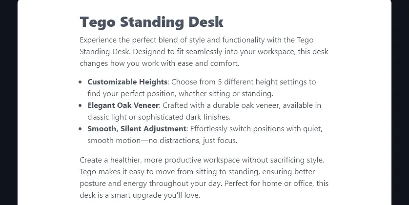 A General Product Description (No Specific Platform)