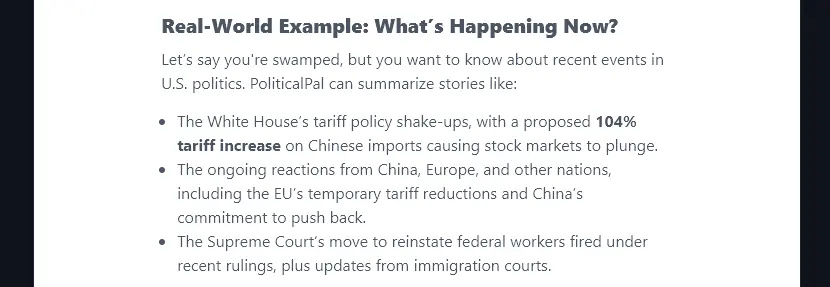 An Example of a Product Description That Doesn't Use Realtime Knowledge (Information is a Few Days Out of Date)