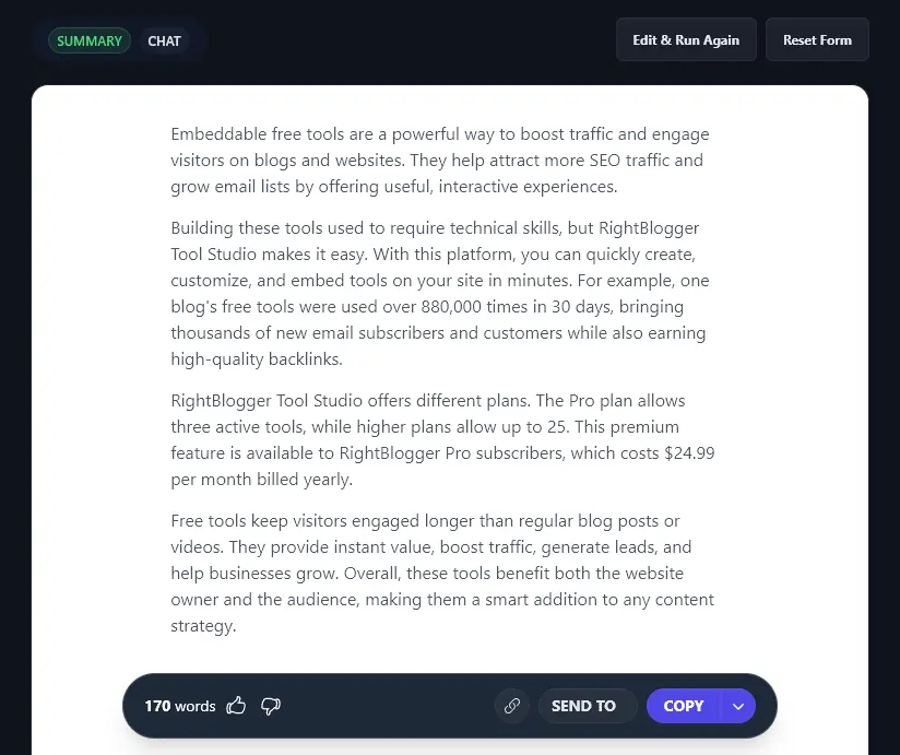 An AI-Generated Summary Without Any Formatting