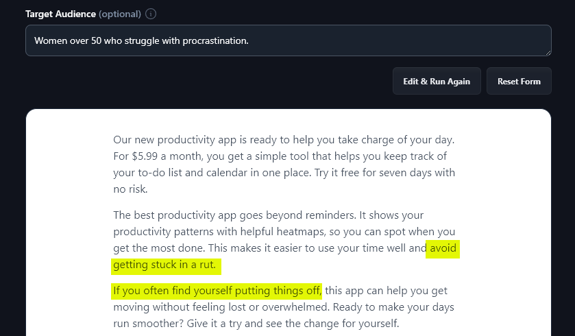 Describing Your Target Audience: The Facebook Post Generator Will Write Your Post Accordingly