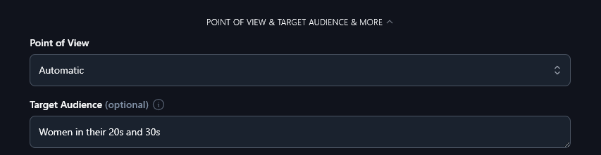 Setting Your Target Audience for the Instagram Caption Generator