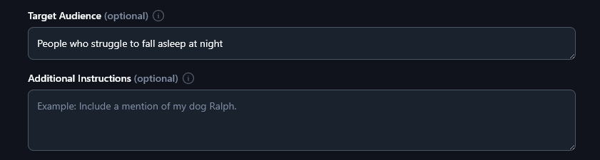 Describing Your Target Audience for the AI Tweet Generator