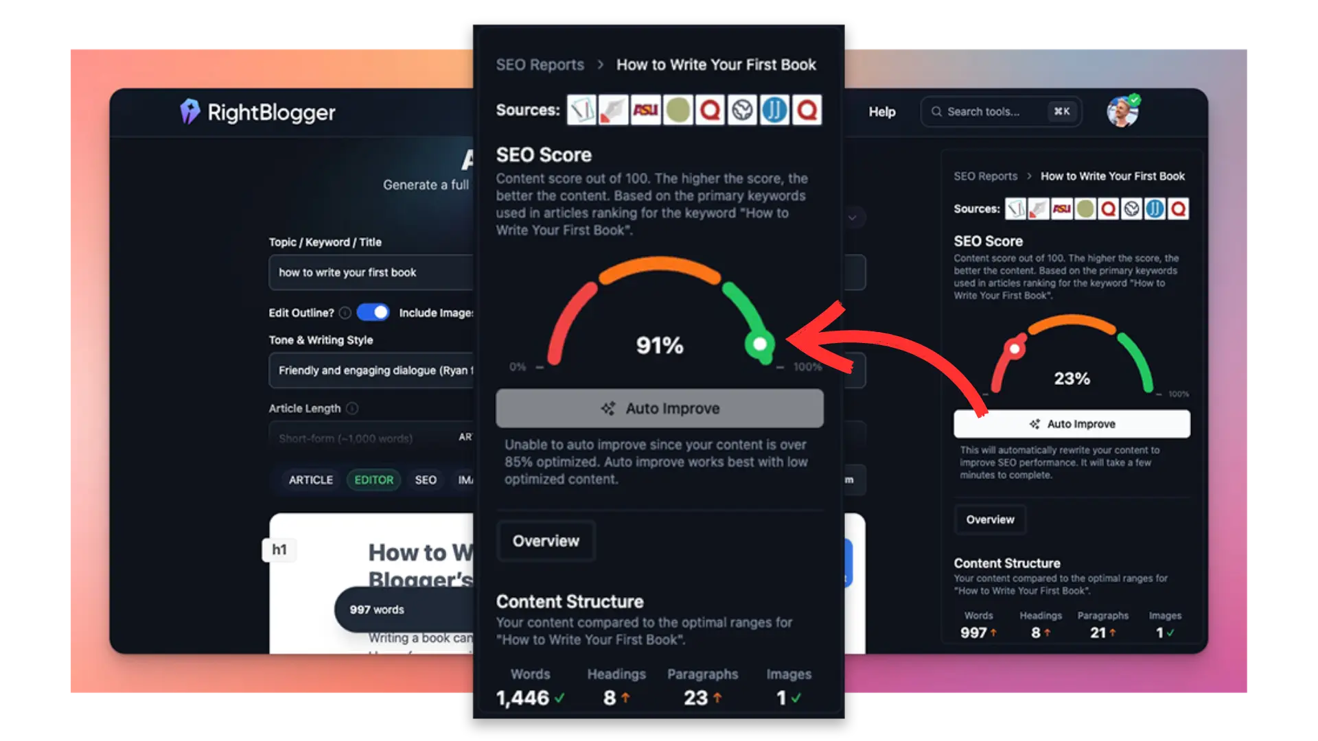 Auto SEO-Optimize Blog Posts with AI Tools (RightBlogger Auto-Optimize Tool)