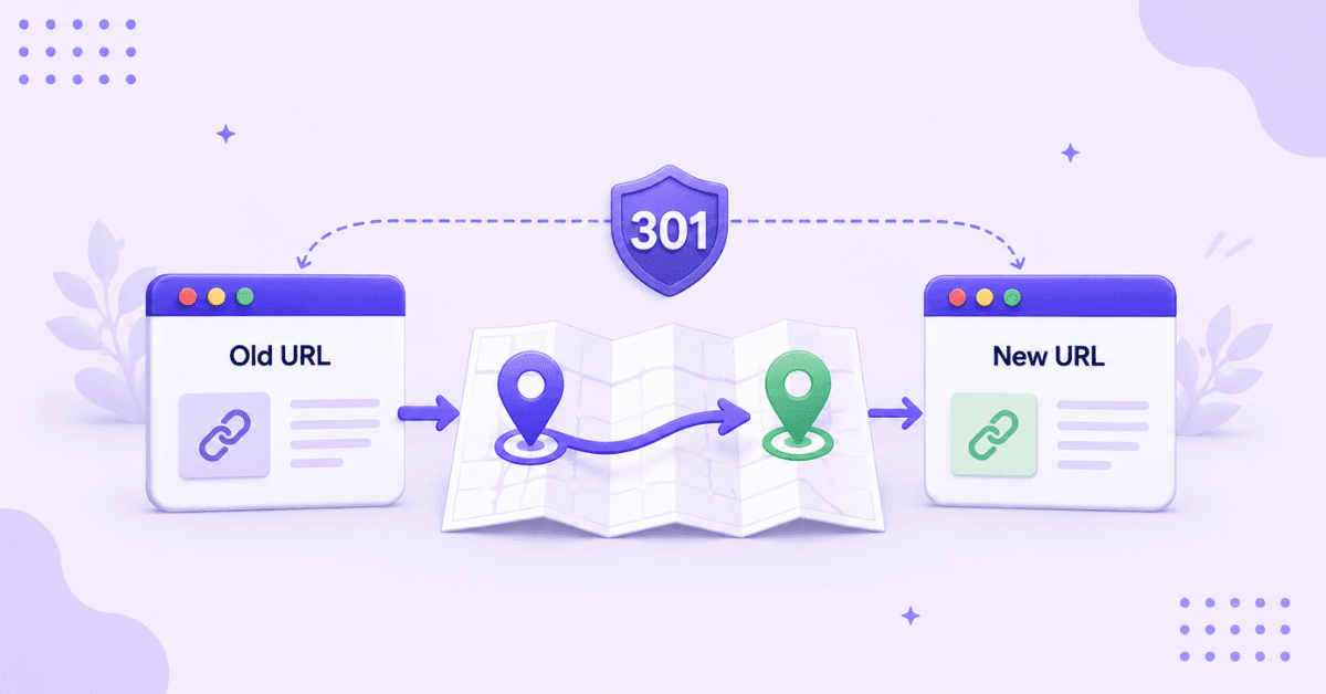301 redirect from old URL to new URL for SEO migration.