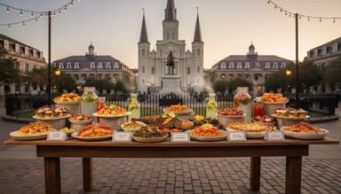 High-Protein, Low-Carb, Sugar Free New Orleans Recipes Set in Jackson Square