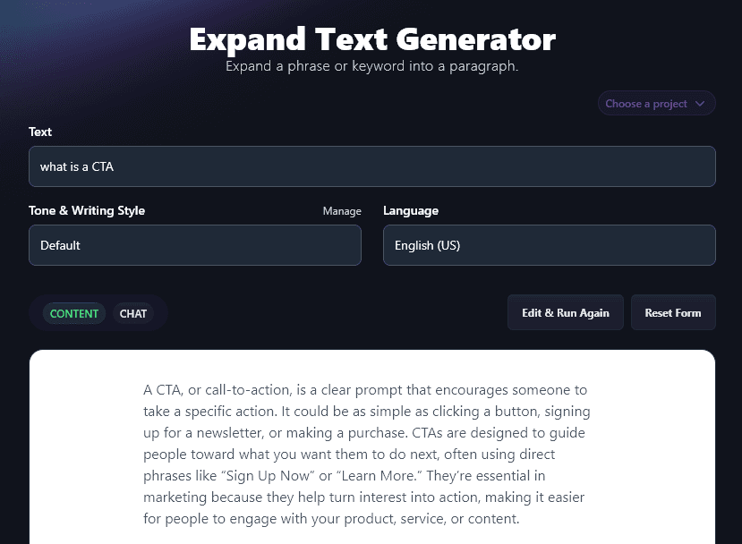 Url Expander Tool AI Paragraph Expander: Instantly Expand Text (Match Tone)