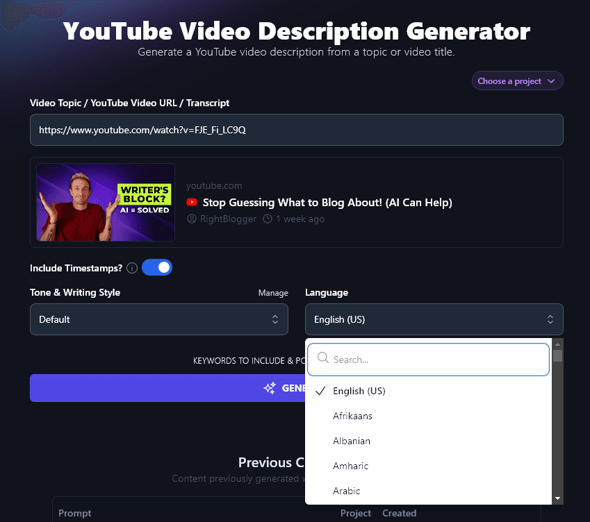 Video Description Examples Free AI YouTube Description Generator (SEO-Friendly)