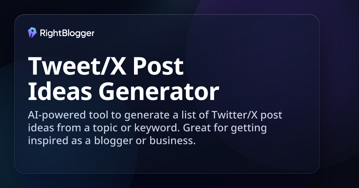Free Tweet Generator (X Post Generator): Engaging AI Posts